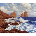 thumbnail image 2 of Choultse, Ivan Federovich 17x15 White Modern Wood Framed Museum Art Print Titled - The Rocks at Capri, 2 of 4