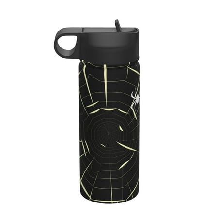 

Ocsxa Spiders On The Web Print 18 oz Insulated Water Bottle With Straw Stainless Steel Sports Water Cup Flask Wide Mouth Travel Thermal Mug for Home Office or Car