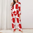 thumbnail image 3 of Wukai Canada Print Women's Pajama Set - Soft Long Sleeve Sleepwear for Comfort and Style-X-Large, 3 of 9