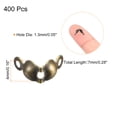 thumbnail image 2 of 400uds Abierto Cuenta Puntas Nudo Cubiertas, 1,3mm Metal Molusco Caja Crimpado Plegable Calota Extremos Tapas para Joyería Fabricación Bricolaje Artesanía, Bronce, 2 of 6