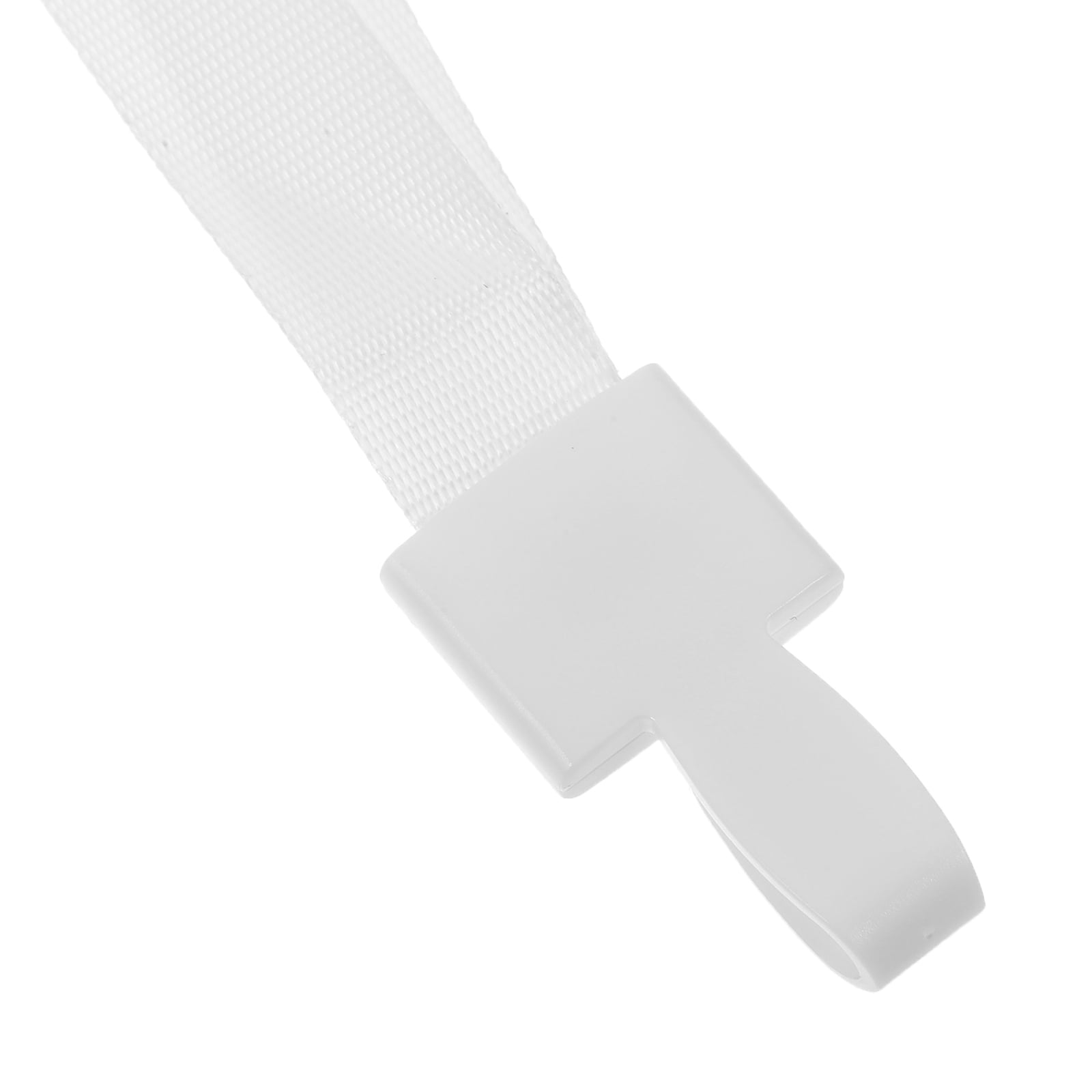FOMIYES 50Pcs White Polyester Badge Lanyard for Phone Id Card Holder with Clip Lightweight and Portable
