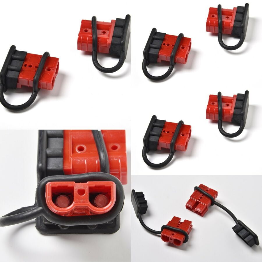 10PACK RED CHARGER QUICK CONNECT PLUGS 68 AWG SMALL 50A AMP ANDERSON