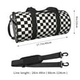 thumbnail image 2 of Pofeuu Black and White Checkerboard Print Travel Duffel Bag,Sports Tote Gym Bag,Shoulder Weekender Overnight Bag for Women Gym Bag, 2 of 6