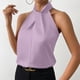 thumbnail image 4 of Blusas para las Mujeres Casual Verano Botón Sólido sin Mangas, Blusas sin Mangas para las Mujeres Ligero Verano Uso Diario, 4 of 6