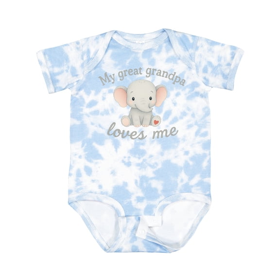 Inktastic My Great Grandpa Loves Me Elephant Boys or Girls Baby Bodysuit