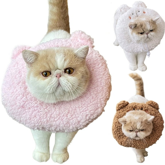 Walbest Cat Recovery Collar Adjustable Cat Neck Cones Cute Cat Collar Protective Collar for Pets Kitten and Small Dogs