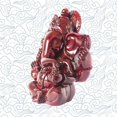 thumbnail image 3 of Estatua de ídolo del dios hindú Ganesha, elefante indio, Buda, Ganesh, escultura, bendición, hogar, Pooja, decoración de Diwali, buena suerte (rojo oscuro), 3 of 5