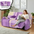 thumbnail image 4 of ZIATUBLES Irregular Geometry Printed Recliner Cover for 3-Seater Reclining Sofa, Stretch Recliner Couch Covers with Pockets Set of 8, Elastic Polyester Spandex Furniture Protector for Living Room, 4 of 9