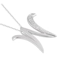 thumbnail image 2 of Diamond Accent Sterling Silver "W" Initial Pendant, 18" Chain, 2 of 3