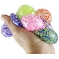 thumbnail image 3 of 6 Balls Total - 2 Packs of 3 Small Amazing 1.5" Confetti Bead with Thick Gel Mold-able Stress Ball - Ceiling Sticky Glob Balls - Squishy Gooey Shape-able Squish Sensory Squeeze Balls OT, 3 of 7