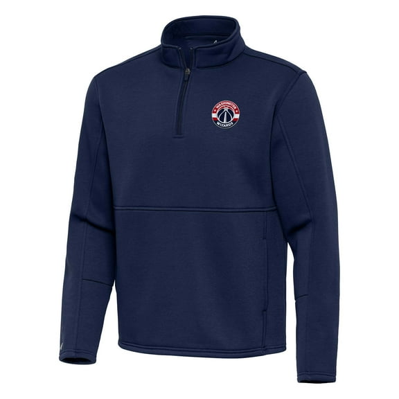 Men's Antigua Navy Washington Wizards  Twist Quarter-Zip Pullover Top
