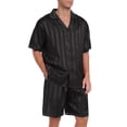 thumbnail image 2 of MINTREUS Men Satin Silk Pajamas Set with Pockets Sleepwear Shorts Satin Loungewear 2 Piece Button Down Set, 2 of 6