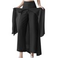 thumbnail image 2 of RKZDSR Pantalon Grand Long Décontracté Mode Femme Couleur Unie, 2 of 6
