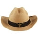thumbnail image 2 of Sombrero de vaquero occidental de moda, sombrero de protección solar, disfraz Unisex, de paja para vacaciones al aire libre, , , marrón Fernando Sombrero de vaquero, 2 of 8
