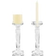 thumbnail image 4 of 2-Pack Crystal Candlestick Holders, Clear Crystal Taper/Pillar Candles Holders,Table Centerpiece Home Decorative Candle Holders for Wedding, Dining, Party(10.6in Tall), 4 of 4