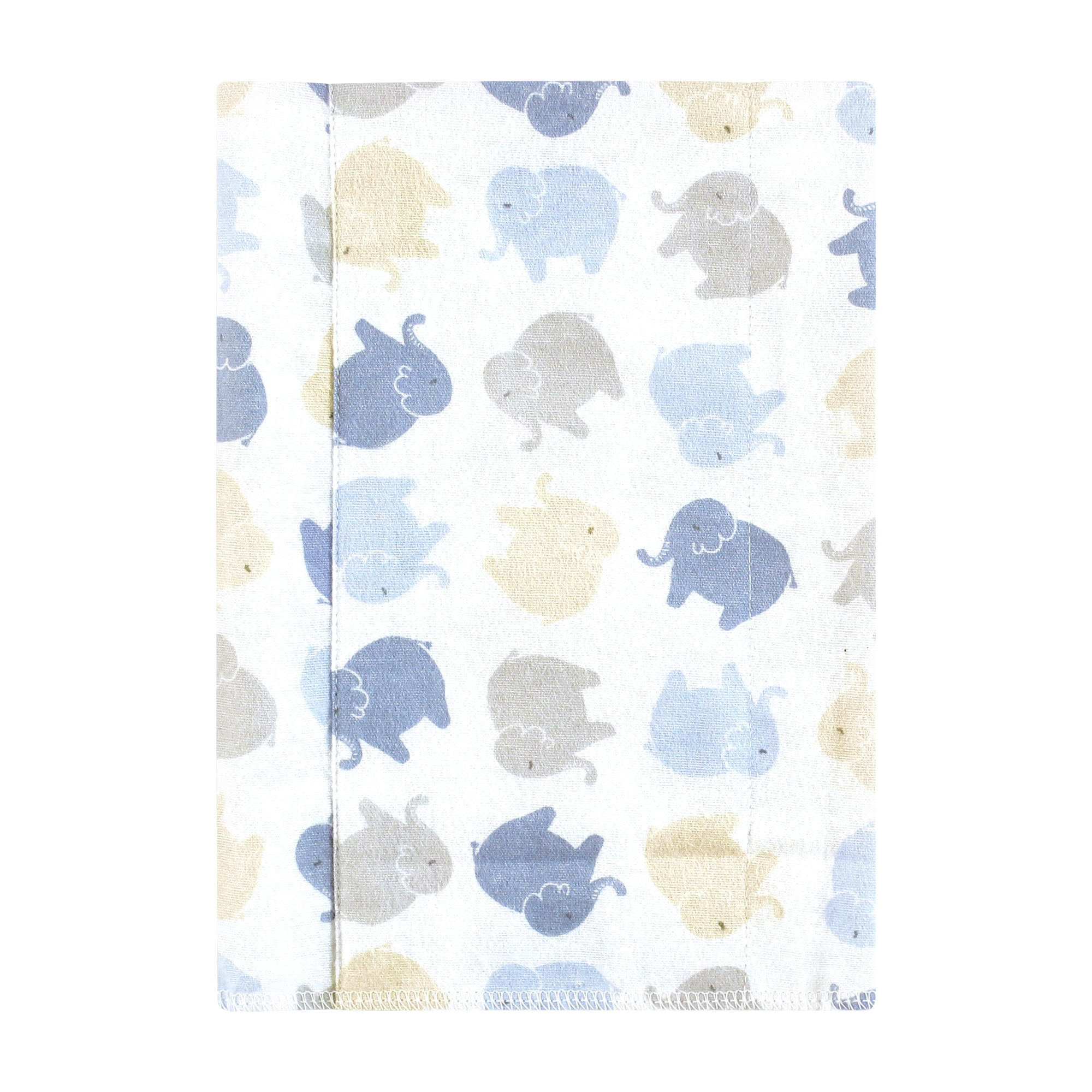 Hudson Baby Infant Boys Cotton Flannel Burp Cloths 7pk, Multi Color Boy Elephant, One Size