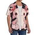 thumbnail image 2 of Kdxio Men's Hawaiian Shirt for Men Short Sleeve Shirt Cute Axolotl Sakura Blossoms Summer Casual Holiday Beach Button Down T-Shirts, 2 of 5