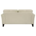 thumbnail image 3 of Lexicon Thierry 19" Modern Plywood and Leather Loveseat in Cream, 3 of 4