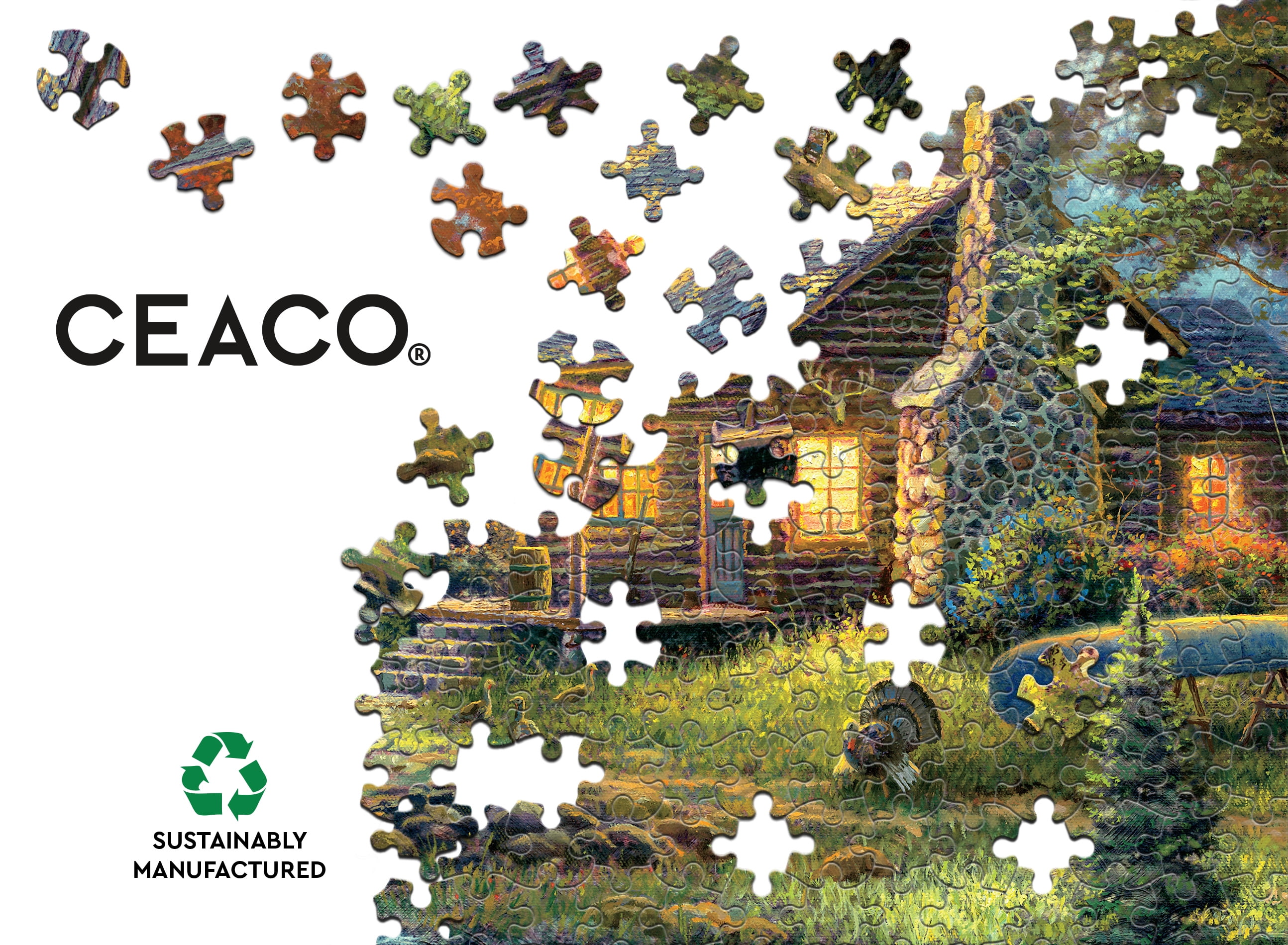 Ceaco Thomas Kinkade Nature's Paradise 1000-Piece Interlocking Jigsaw Puzzle for Adults Ages 14+