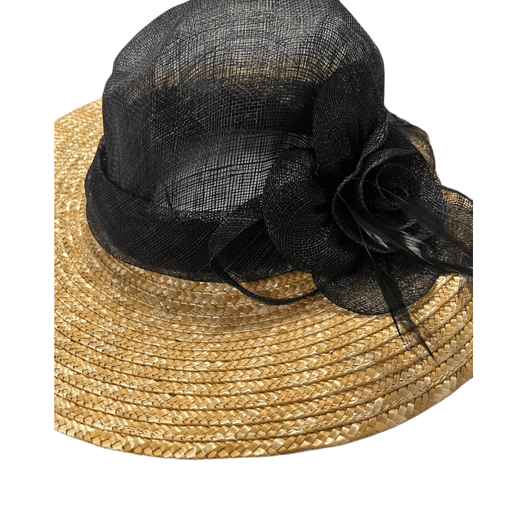 Elegant Straw Sinamay Dress Hat by Fine Millinery Collection by August NWOT Elegant Straw Sinamay Dress Hat by Fine Millinery Collection  main image 4