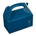 thumbnail image 3 of Restaurantware Kraft Paper Gift Boxes 100 Count 9.5 x 5 x 5 Inches Built-In Handle Favor Packaging Cardboard Wedding Storage Blue, 3 of 11