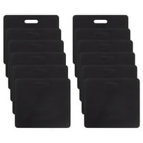 12 pc 12pcs Black Acrylic Badge Buddy 3.1x3.3inch DIY Badge Buddy Blanks Set with Protective Film for Nurse Teacher Lab Tech Receptionist Hole: 20x5mm