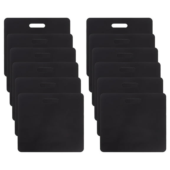 12 pc 12pcs Black Acrylic Badge Buddy 3.1x3.3inch DIY Badge Buddy Blanks Set with Protective Film for Nurse Teacher Lab Tech Receptionist Hole: 20x5mm