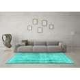 thumbnail image 3 of Ahgly Company Machine Washable Indoor Rectangle Persian Turquoise Blue Traditional Area Rugs, 2' x 5', 3 of 4