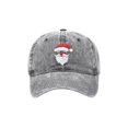 thumbnail image 2 of WULMLEO Unisex Vintage Christmas Baseball Hats Santa Pattern Embroidery Multi Sun Hats Gray One Size, 2 of 6