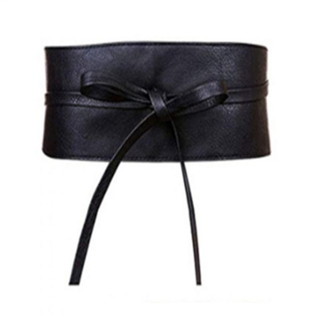 Cinturón ancho para mujer, cinturón con cordones Obi, cinturón de corbata