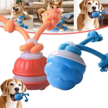 Power Tail 2.0 Dog Toy Powertail 2.0 Moving Dog Ball with Touch Motion Activated Interactive Toys with Motion Activated Rolling Ball for Puppy/Small USB Rechargeable
