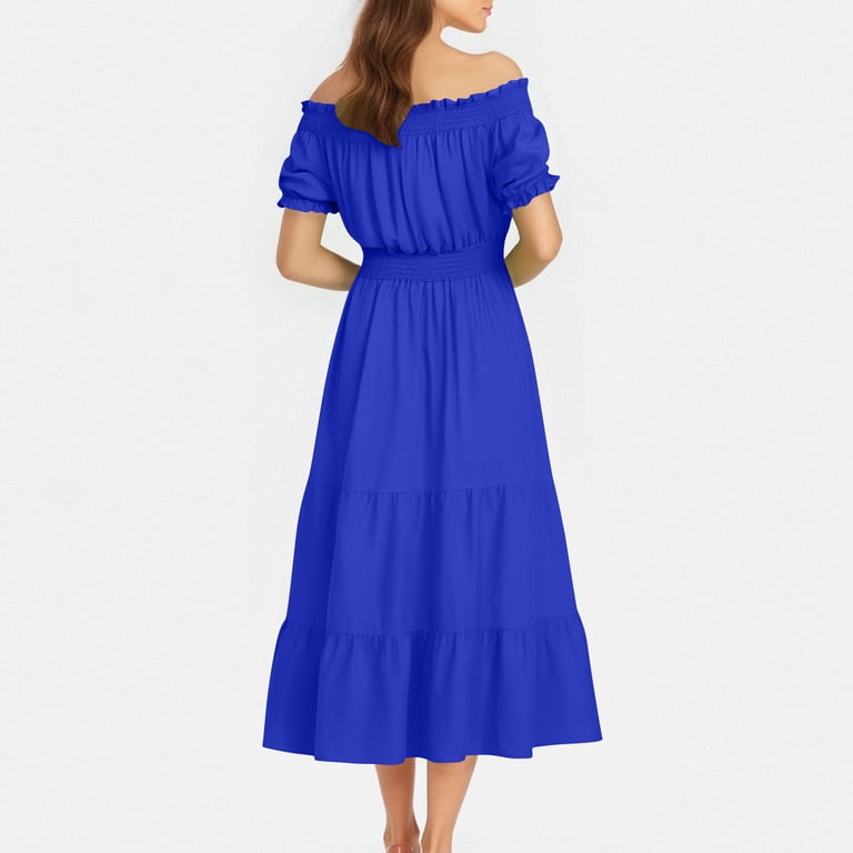 navy blue floral formal dress Blossom Navy Blue Midi Dress main image 1
