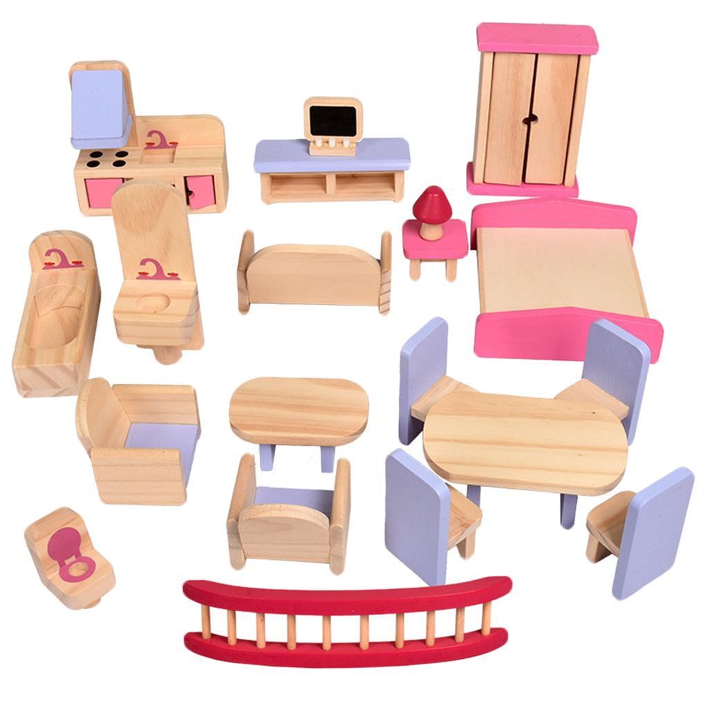 Luzkey Modern 1 12 Scale Dollhouse Miniatures Furniture For Chen Decor 20pcs Other