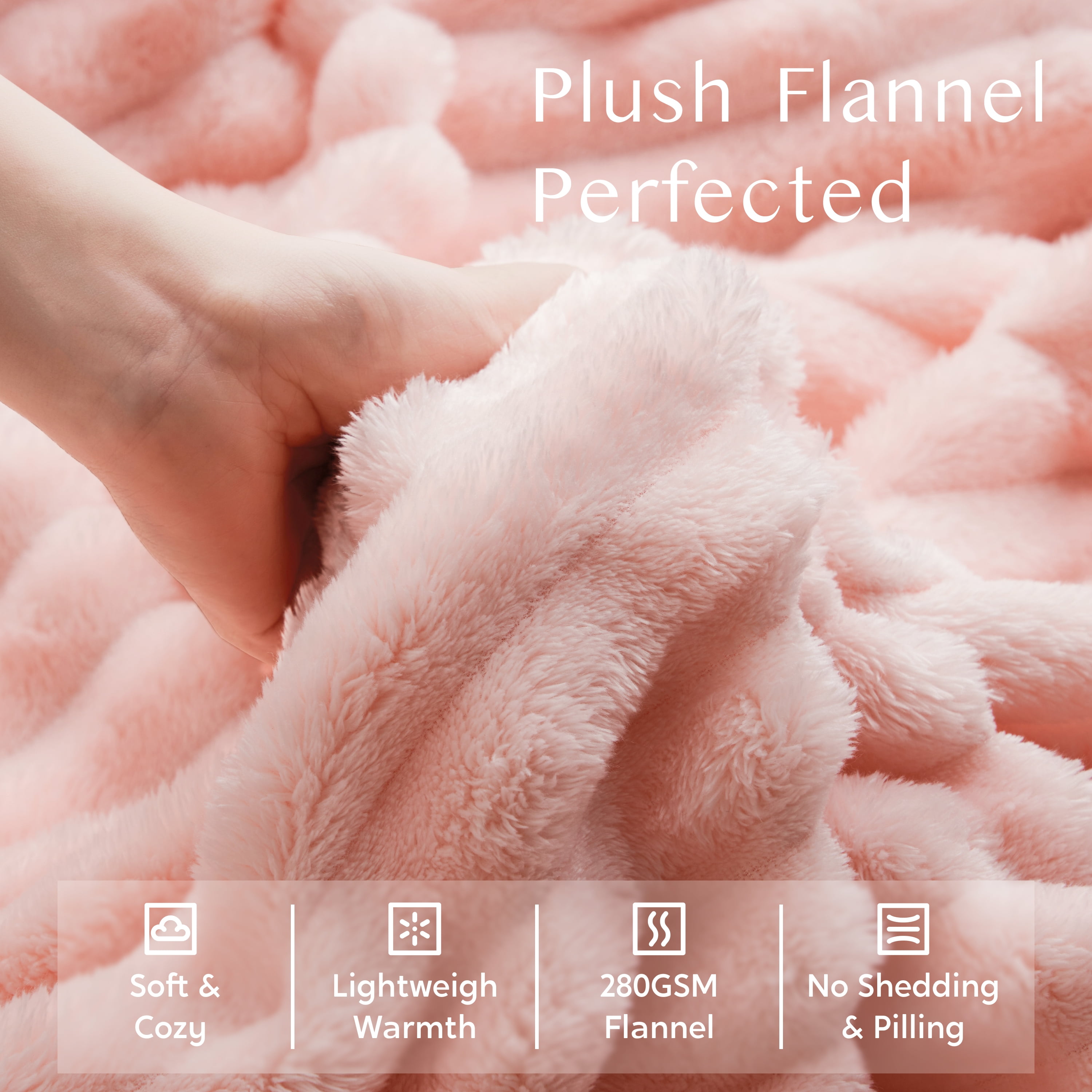 Joyfy Throw Blanket for Couch,Bed,Sofa,Pink Flannel Blanket,Soft Throw Blanket ,Gifts for Women Mom Girls,Throw Home Room Decor Aesthetic for Women Mothers Christmas Birthday Gifts 50x60 Inches