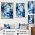 thumbnail image 4 of DESIGN ART Designart "Blue And Cream Shapes Unleashed" Abstract  Canvas Art Print 24 in. wide x 32 in. high, 4 of 5