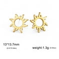 thumbnail image 2 of Hollow out Sun Earrings 14K Yellow Gold Women's Minimalist Hot Selling Fashion Sun Earrings Birthday Jewelry Gifts, 2 of 6