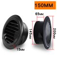 thumbnail image 3 of Lefu Black ABS Round Ventilation Hose Diffuser Grille Cover Wall Ceiling Mounting, 3 of 6