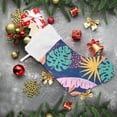 thumbnail image 5 of GZHJMY Summer Tropical Plam Leaves Christmas Stockings, Personalized Large Christmas Stocking, Cute Snowflake Stockings 18" for Xmas Decorations and Holiday Family Party Decor Xmas Gift, 5 of 7
