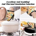 thumbnail image 3 of Donut Print Light Yellow Oven Mitts Heat Resistant - Soft Lining Silicone Mini Oven Mitts with HangingLoop, Kitchen Oven Gloves Heat Resistant 500℉ for Cooking Baking Microwave, 3 of 7