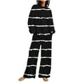 thumbnail image 2 of Two Piece Outfits For Women Fashion Printed Long Sleeved And Pants Set Casual Two-Piece Set Up to 65% off, 2 of 5