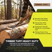 Timber Tuff TMW-08 24 Inch Steel Bark Spud with Handle for Debarking Logs