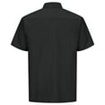 thumbnail image 2 of Red Kap Men's Solid Rip Stop Shirt, Black, Short Sleeve 2X-Large, 2 of 3