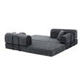 thumbnail image 6 of Leumius 78" Convertible Sleeper Sofa Bed,Folding Mattress Couch with Fixed-Shape Frame,Floor Sofa Lounge Couch for Living Room Bedroom,Black, 6 of 8