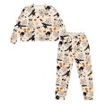 thumbnail image 6 of Renewold Womens Halloween Pajamas Fall Cozy Loungewear Plus Size Long Sleeve Sleepwear Drawstring Pajama Sets Witch Skull Two Piece Jogger Set Spider Web Nightwear Size XL, 6 of 7