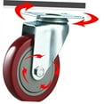 thumbnail image 5 of Mobestech Red Swivel Caster Wheels 360 Degree Rotation Silent Sturdy for Furniture 2Pcs, 5 of 8