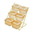 thumbnail image 3 of Bandeja de postres con 6 rejillas para frutos secos, caja de almacenamiento de alimentos, tapa a prueba de polvo, bandeja para servir dividida para ámbar, 3 of 8