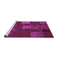 thumbnail image 2 of Ahgly Company Machine Washable Indoor Square Patchwork Purple Transitional Area Rugs, 8' Square, 2 of 4