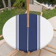 thumbnail image 6 of Round Outdoor Tablecloth with Umbrella Hole and Zipper, Blue Solid Color Texture Fitted Table Cover with Elastic Edge for 36-44 Inch, Simple Blue Pattern Waterproof Patio Tablecoths for Picnic, 6 of 9