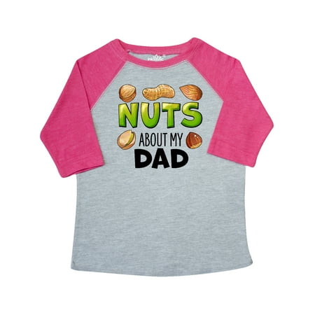 

Inktastic Nuts About My Dad Peanut Almond Pistachio Gift Toddler Boy or Toddler Girl T-Shirt