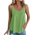 thumbnail image 2 of Giftesty Tank Tops for Women 2024 Women's New Tank Top Round Neck Solid Color Casual Fashion Top, 2 of 6